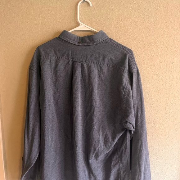 Large Eddie Bauer Blue Cotton Button Up Shirt - Picture 3 of 5